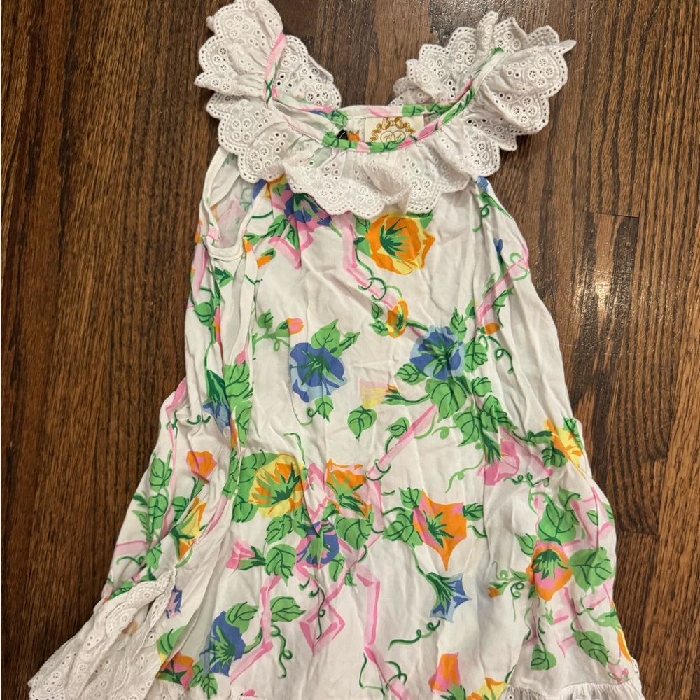 The Beaufort Bonnet Company Yellow and Green Ruffled Tiered Sundress